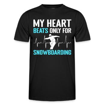 Snowboard Extremsport Boarder - Männer Funktions-T-Shirt - Schwarz - Vorne - AI Model Male 178 dark (178cm)