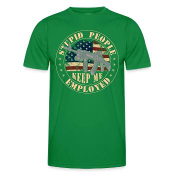Cop Crime Inspector - Men's Functional T-Shirt - kelly green - Front - AI Model Male 178 dark (178cm)