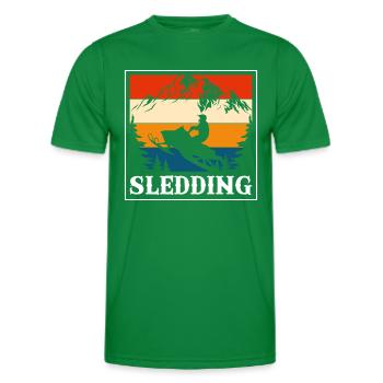 Tobogganing Tobogganing Slides - Men's Functional T-Shirt - kelly green - Front - AI Model Male 178 dark (178cm)
