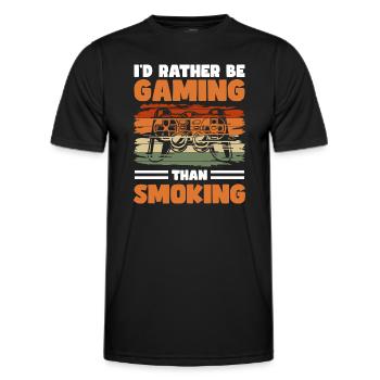 Les non-fumeurs ne fument pas de dépendance - T-shirt sport Homme - noir - Devant - AI Model Male 178 dark (178cm)