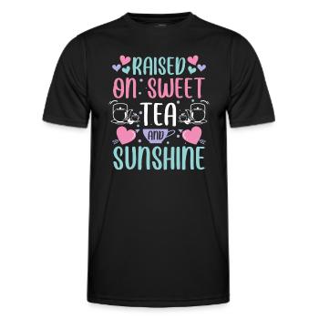 Buveurs de thé Sachets de thé Amateurs de thé - T-shirt sport Homme - noir - Devant - AI Model Male 178 dark (178cm)