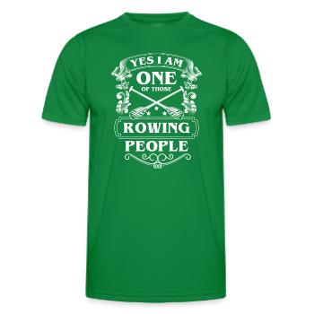 Boat Water Sports Canoe Rowing - Men's Functional T-Shirt - kelly green - Front - AI Model Male 178 dark (178cm)
