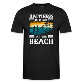 Strand Meer Sommerurlaub Brise - Männer Funktions-T-Shirt - Schwarz - Vorne - AI Model Male 178 dark (178cm)