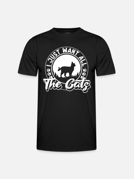 Cats Pet Cat Cat Lady - Men's Functional T-Shirt - black