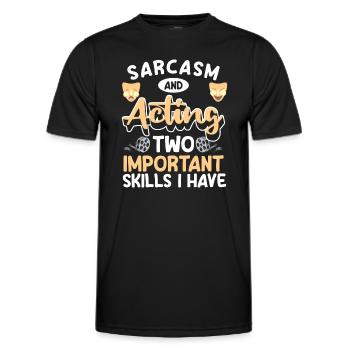 Schauspieler Theaterfan Komödie Oper - Männer Funktions-T-Shirt - Schwarz - Vorne - AI Model Male 178 dark (178cm)