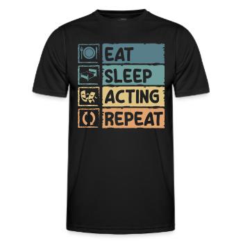 Schauspieler Probe Komödie Oper - Männer Funktions-T-Shirt - Schwarz - Vorne - AI Model Male 178 dark (178cm)