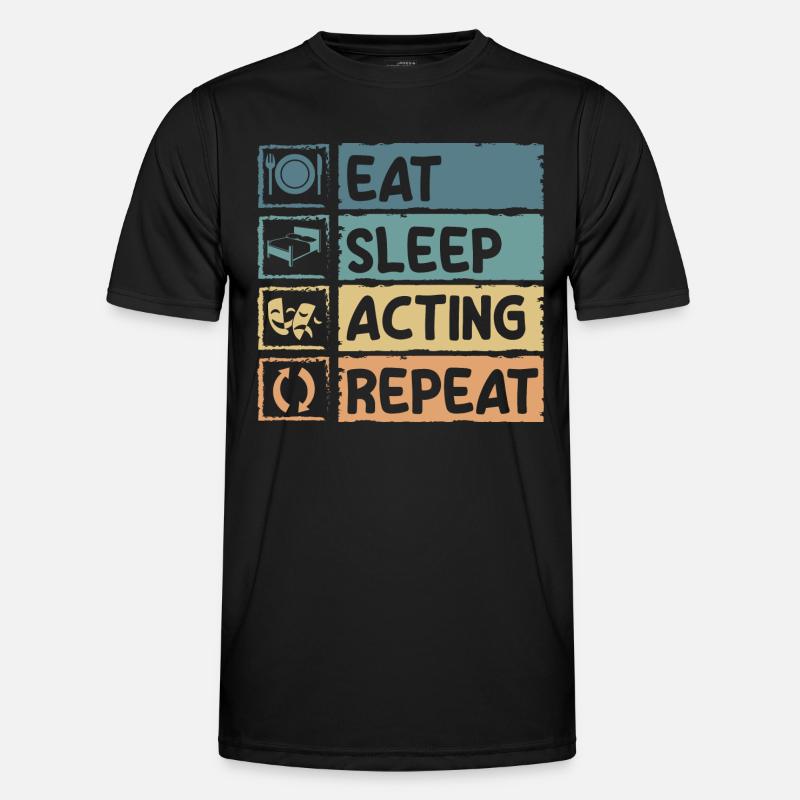 Schauspieler Probe Komödie Oper - Männer Funktions-T-Shirt - Schwarz