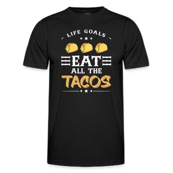 All you can eat Fest Grill delicacies - Men's Functional T-Shirt - black - Front - AI Model Male 178 dark (178cm)