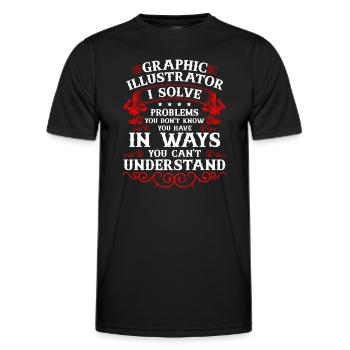 Designer Designer profession - Men's Functional T-Shirt - black - Front - AI Model Male 178 dark (178cm)
