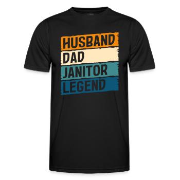 Ordures de gardien - T-shirt sport Homme - noir - Devant - AI Model Male 178 dark (178cm)