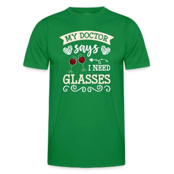 Doctor pain - Men's Functional T-Shirt - kelly green - Front - AI Model Male 178 dark (178cm)