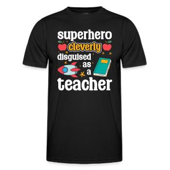 Alltag Umhang Superkräfte - Männer Funktions-T-Shirt - Schwarz - Vorne - AI Model Male 178 dark (178cm)