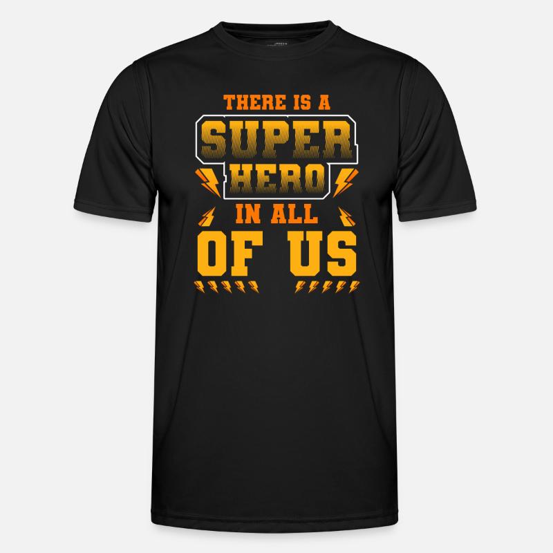 Everyday life rescuers help comics - Men's Functional T-Shirt - black