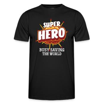 Alltagsheld Helden Lebensretter Beruf - Männer Funktions-T-Shirt - Schwarz - Vorne - AI Model Male 178 dark (178cm)