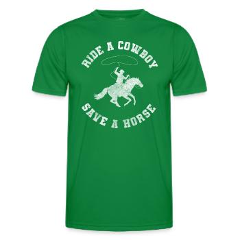 Western Linedance Amerika - Männer Funktions-T-Shirt - Kelly Green - Vorne - AI Model Male 178 dark (178cm)