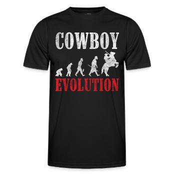 Western Rodeo Dressage Saddle - Men's Functional T-Shirt - black - Front - AI Model Male 178 dark (178cm)