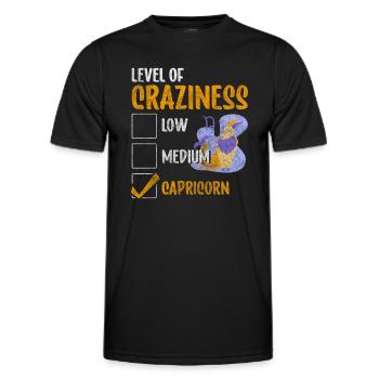 Steinbock Element Erde Aberglaube - Männer Funktions-T-Shirt - Schwarz - Vorne - AI Model Male 178 dark (178cm)