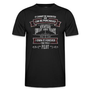 Flying Heartbeat Model Aircraft - Men's Functional T-Shirt - black - Front - AI Model Male 178 dark (178cm)