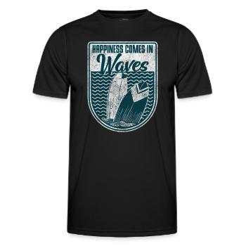 Surfer Surferboy Windsurfer - Men's Functional T-Shirt - black - Front - AI Model Male 178 dark (178cm)