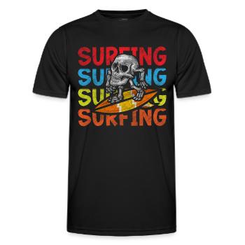 Wassersport Windsurfen Cool - Männer Funktions-T-Shirt - Schwarz - Vorne - AI Model Male 178 dark (178cm)