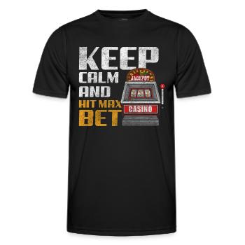 Kasino Automat Spiele Casino - Männer Funktions-T-Shirt - Schwarz - Vorne - AI Model Male 178 dark (178cm)