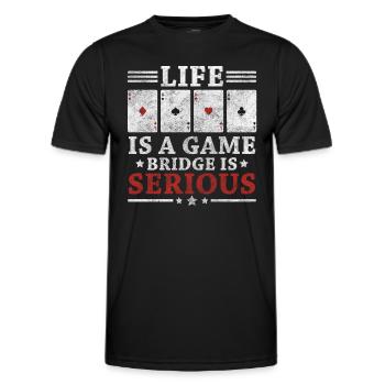 Kartenspiel Kartenspieler Blackjack Herz - Männer Funktions-T-Shirt - Schwarz - Vorne - AI Model Male 178 dark (178cm)
