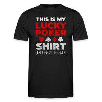 Ace Card Game Double Head All In - T-shirt sport Homme - noir - Devant - AI Model Male 178 dark (178cm)