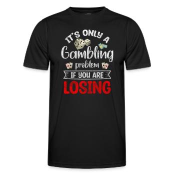 Jeu de cartes Jeu de chance - T-shirt sport Homme - noir - Devant - AI Model Male 178 dark (178cm)