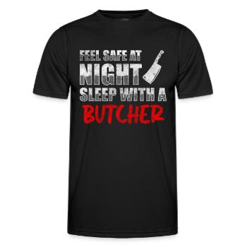 Butcher Butcher Profession - Men's Functional T-Shirt - black - Front - AI Model Male 178 dark (178cm)