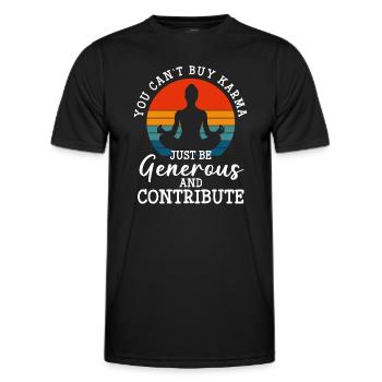 Karma Positive Ego - T-shirt sport Homme - noir - Devant - AI Model Male 178 dark (178cm)