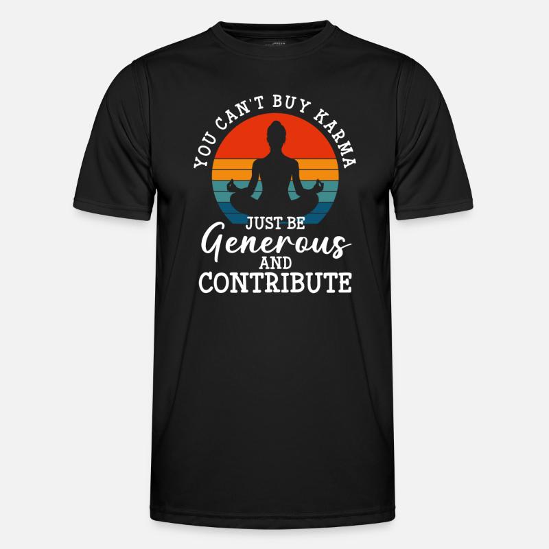 Karma Positiv Ego - Männer Funktions-T-Shirt - Schwarz