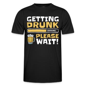 Buveurs de bière Ivrognes Humour Plaisir de boire - T-shirt sport Homme - noir - Devant - AI Model Male 178 dark (178cm)