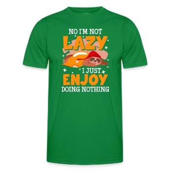 Faul Faulenzen Faulenzer Lieblingstier - Männer Funktions-T-Shirt - Kelly Green - Vorne - AI Model Male 178 dark (178cm)