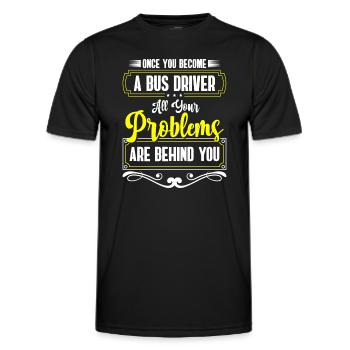 Fahrer busfahrerin - Männer Funktions-T-Shirt - Schwarz - Vorne - AI Model Male 178 dark (178cm)