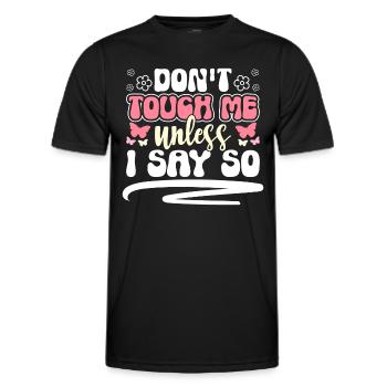 Nur Gucken Lustig Finger weg Antisozial - Männer Funktions-T-Shirt - Schwarz - Vorne - AI Model Male 178 dark (178cm)