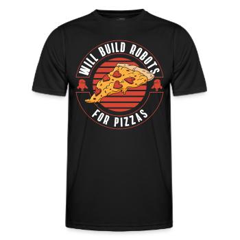 Maschine Retro Spielzeug Blechkamerad - Männer Funktions-T-Shirt - Schwarz - Vorne - AI Model Male 178 dark (178cm)