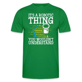 Robot Gear Cyborg - T-shirt sport Homme - vert - Devant - AI Model Male 178 dark (178cm)