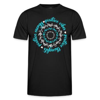 Motivation Love Yoga Exercise Self-confidence - Men's Functional T-Shirt - black - Front - AI Model Male 178 dark (178cm)