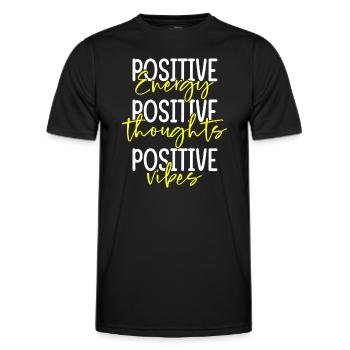 Positive self-love self-confidence - Men's Functional T-Shirt - black - Front - AI Model Male 178 dark (178cm)