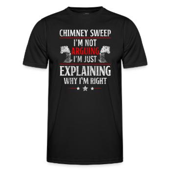 Ramoneur artisan cheminée cheminée - T-shirt sport Homme - noir - Devant - AI Model Male 178 dark (178cm)