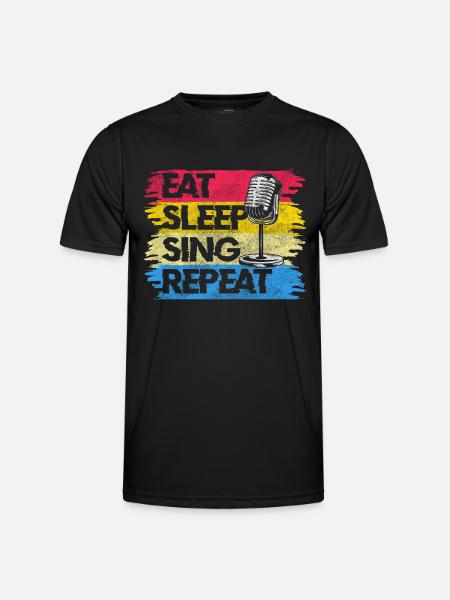 Singing Singer Voice - Men's Functional T-Shirt - black