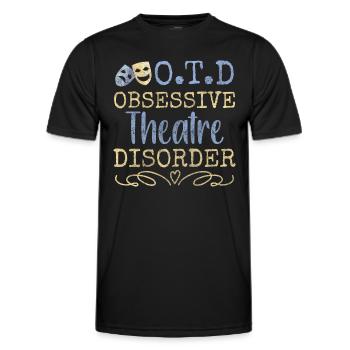 Stage Actress Artist - Men's Functional T-Shirt - black - Front - AI Model Male 178 dark (178cm)