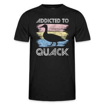 Enten Badeente Wasservogel - Männer Funktions-T-Shirt - Schwarz - Vorne - AI Model Male 178 dark (178cm)