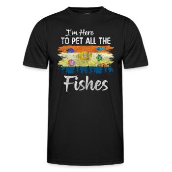 Aquarium Haustiere Meeresbewohner - Männer Funktions-T-Shirt - Schwarz - Vorne - AI Model Male 178 dark (178cm)