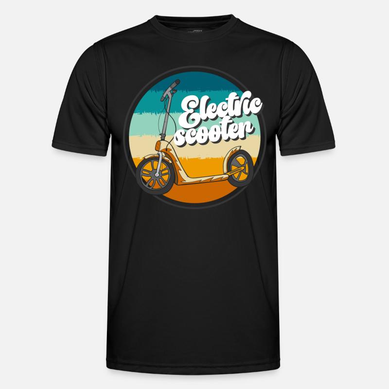 E-Scooter Elektrisch E-Roller - Männer Funktions-T-Shirt - Schwarz