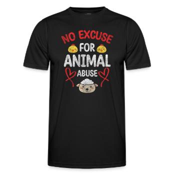Tierschutz Aktivist Fleischlos - Männer Funktions-T-Shirt - Schwarz - Vorne - AI Model Male 178 dark (178cm)