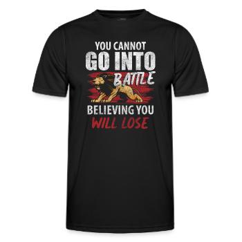 König Anmut Jagd Gefahr - Männer Funktions-T-Shirt - Schwarz - Vorne - AI Model Male 178 dark (178cm)