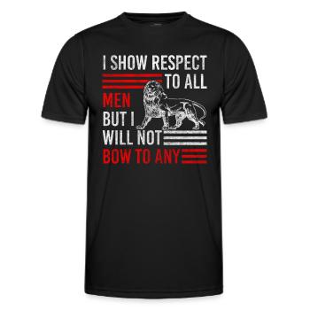 König Mut Wildnis - Männer Funktions-T-Shirt - Schwarz - Vorne - AI Model Male 178 dark (178cm)