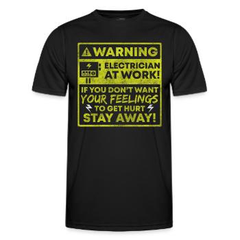 Électricité Artisanat Voltage Work - T-shirt sport Homme - noir - Devant - AI Model Male 178 dark (178cm)