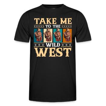 Wilder Westen - Männer Funktions-T-Shirt - Schwarz - Vorne - AI Model Male 178 dark (178cm)